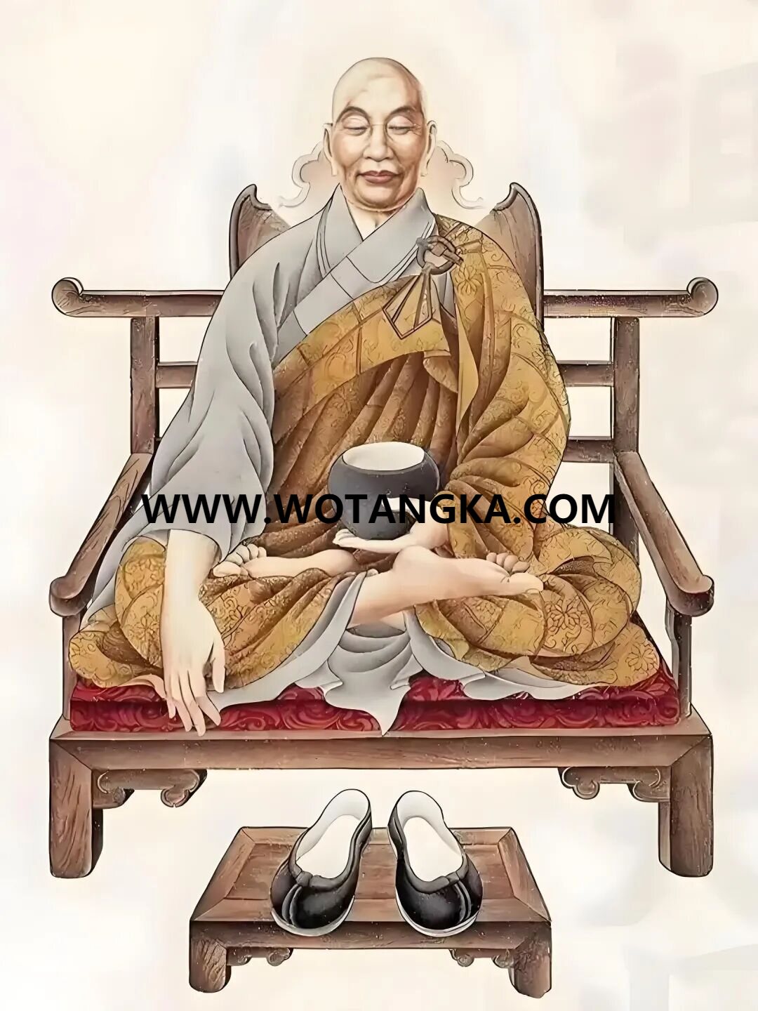 沃唐卡编号AC73598：禅宗六祖惠能大师