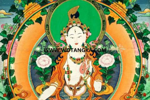 沃唐卡编号AC74250：白度母