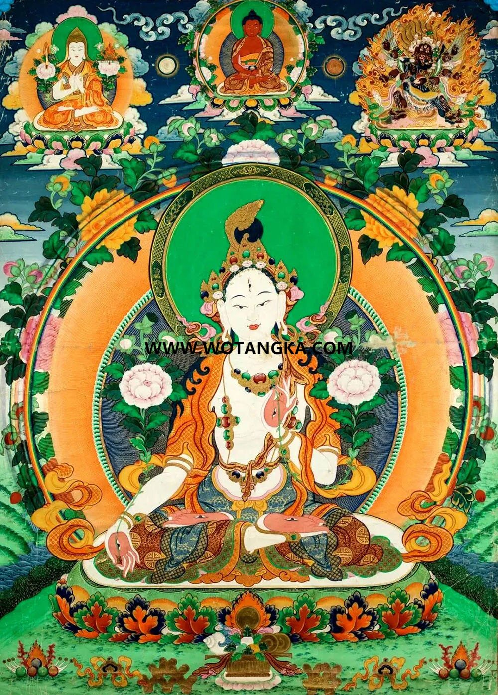 沃唐卡编号AC74250：白度母