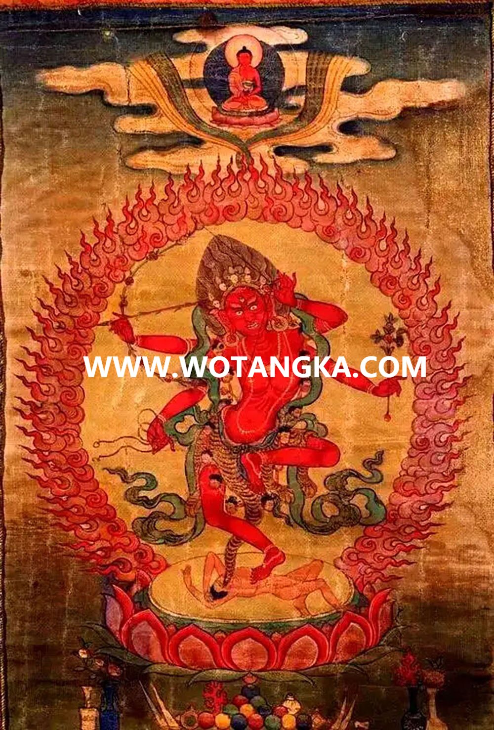 沃唐卡编号AC76894：作明佛母