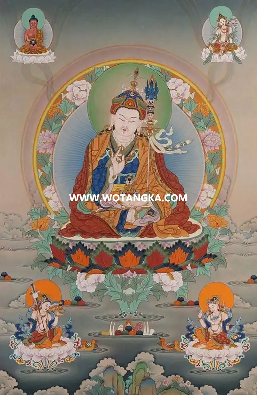 沃唐卡编号AC79801：莲花生大士