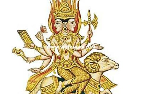 沃唐卡编号AC83469：火神阿耆尼