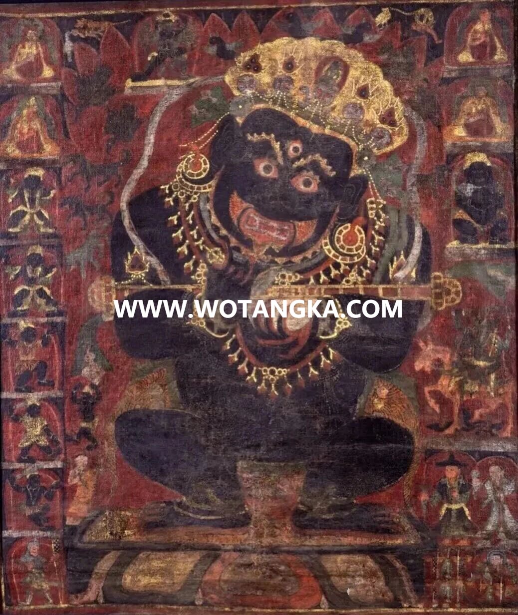 沃唐卡编号AC84131：宝帐大黑天