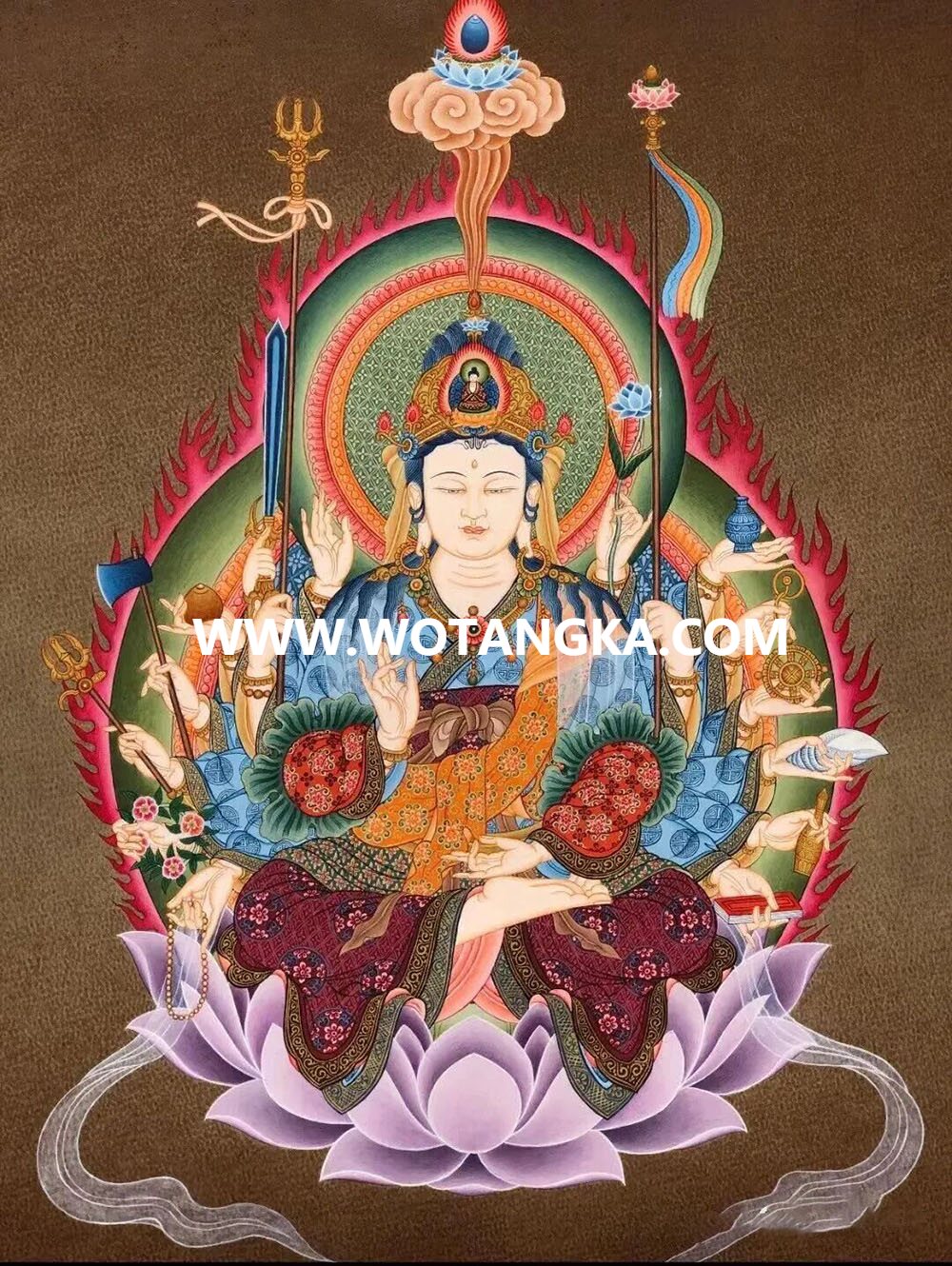 沃唐卡编号AC84197：准提观音