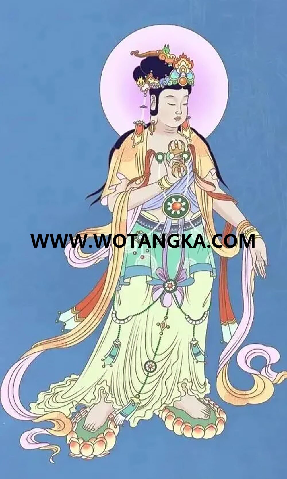 沃唐卡编号AC89247：金刚藏菩萨