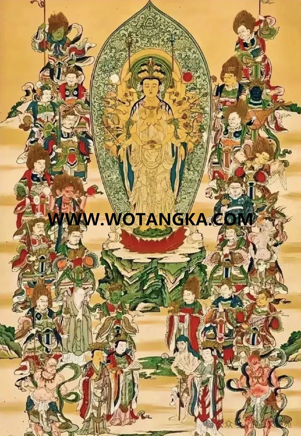 沃唐卡编号AC94832：十一面观音菩萨