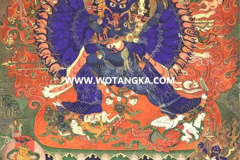 沃唐卡编号AC95461：大威德金刚