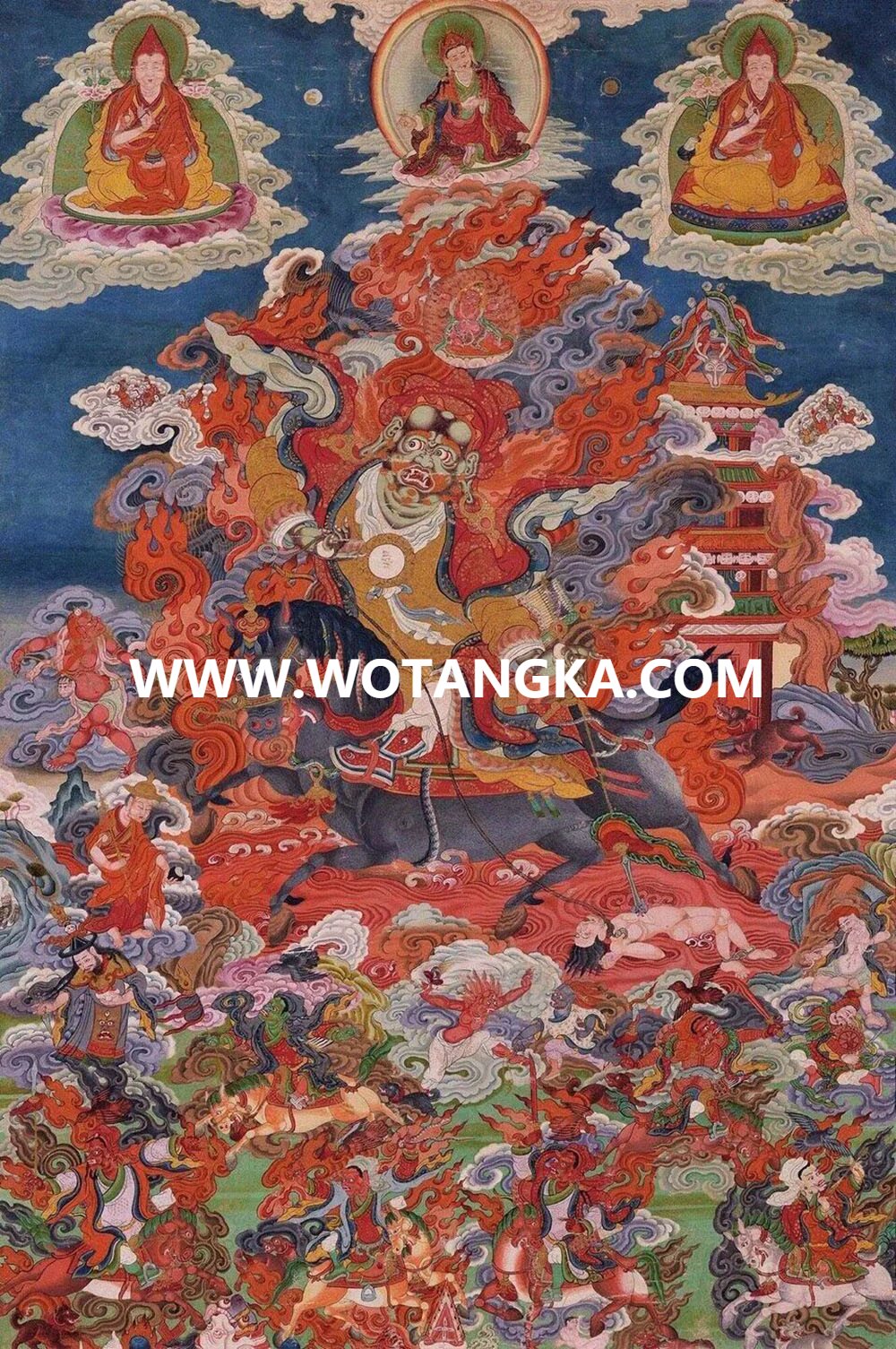 沃唐卡编号AC95738：紫玛尔护法