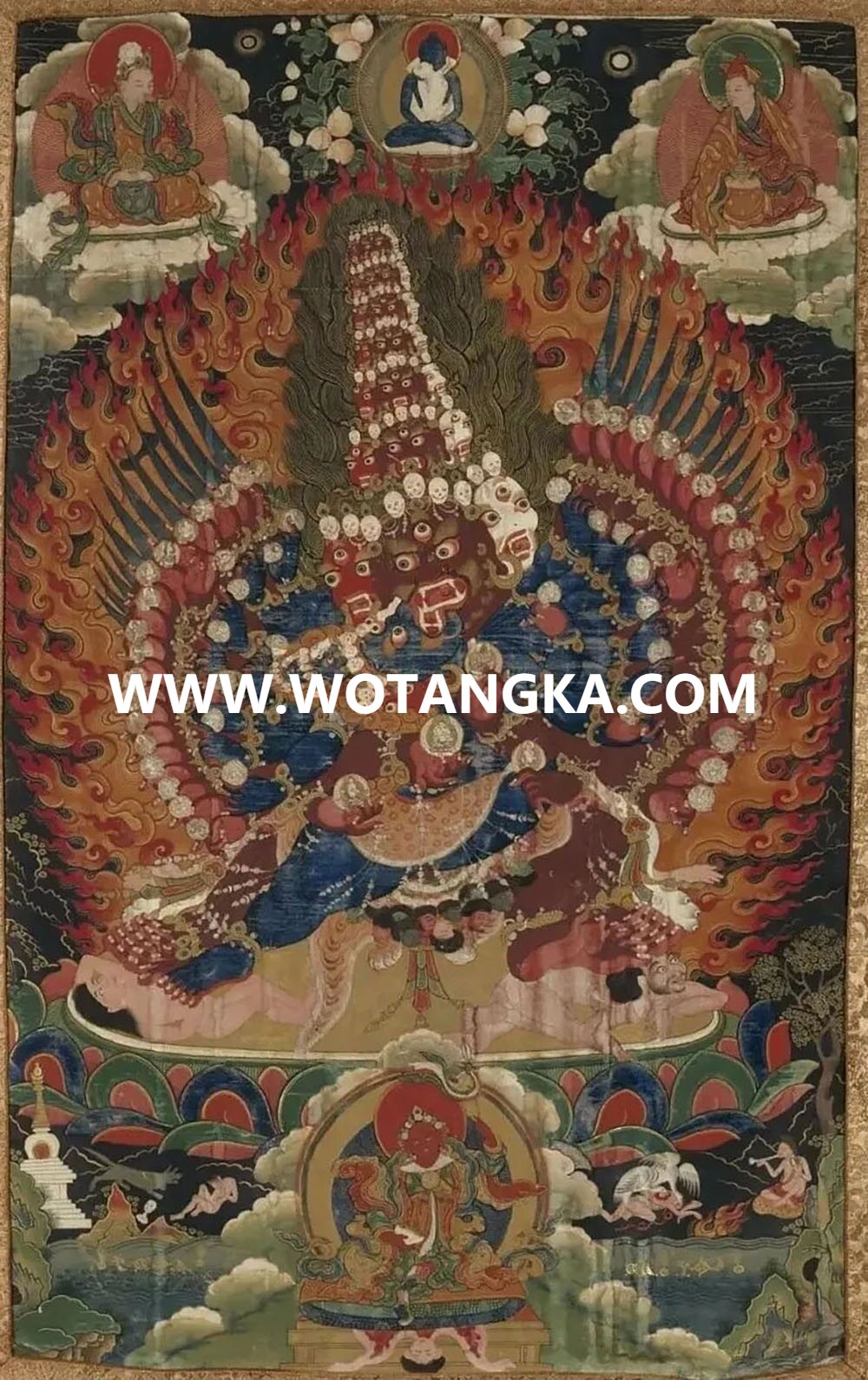 沃唐卡编号AC96274：大殊胜嘿噜嘎明王