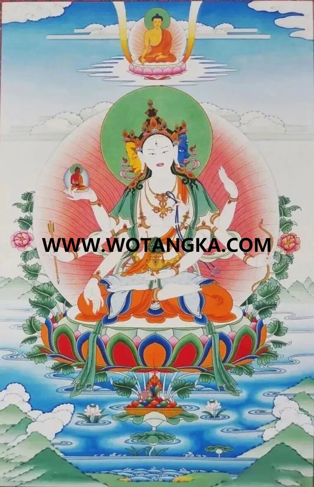 沃唐卡编号AC97813：尊胜佛母