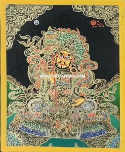 编号118-8163759：黑金小唐卡-财宝天王（长方形·5*4CM左右）