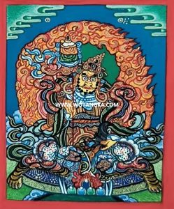 编号118-8294756：彩绘小唐卡-财宝天王（长方形·5*4CM左右）