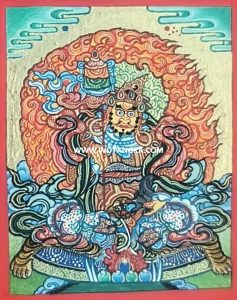 编号118-8316745：彩绘小唐卡-财宝天王（长方形·5*4CM左右）