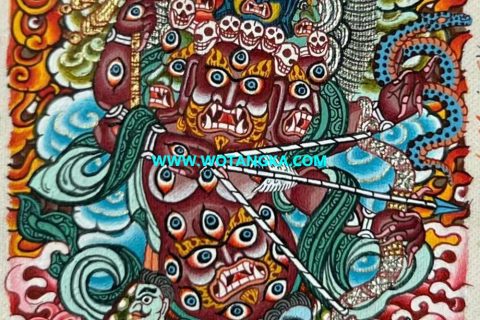 编号118-8796453：彩绘小唐卡-惹呼拉（长方形·5*4CM左右）