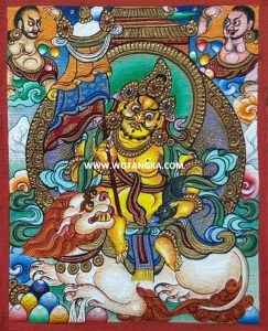 编号118-9147638：彩绘小唐卡-财宝天王（长方形·5*4CM左右）