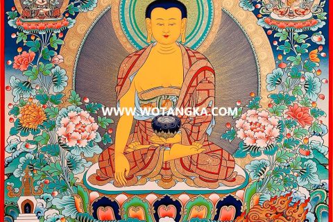 编号189-496731：彩绘唐卡-释迦牟尼佛（100*70CM左右）