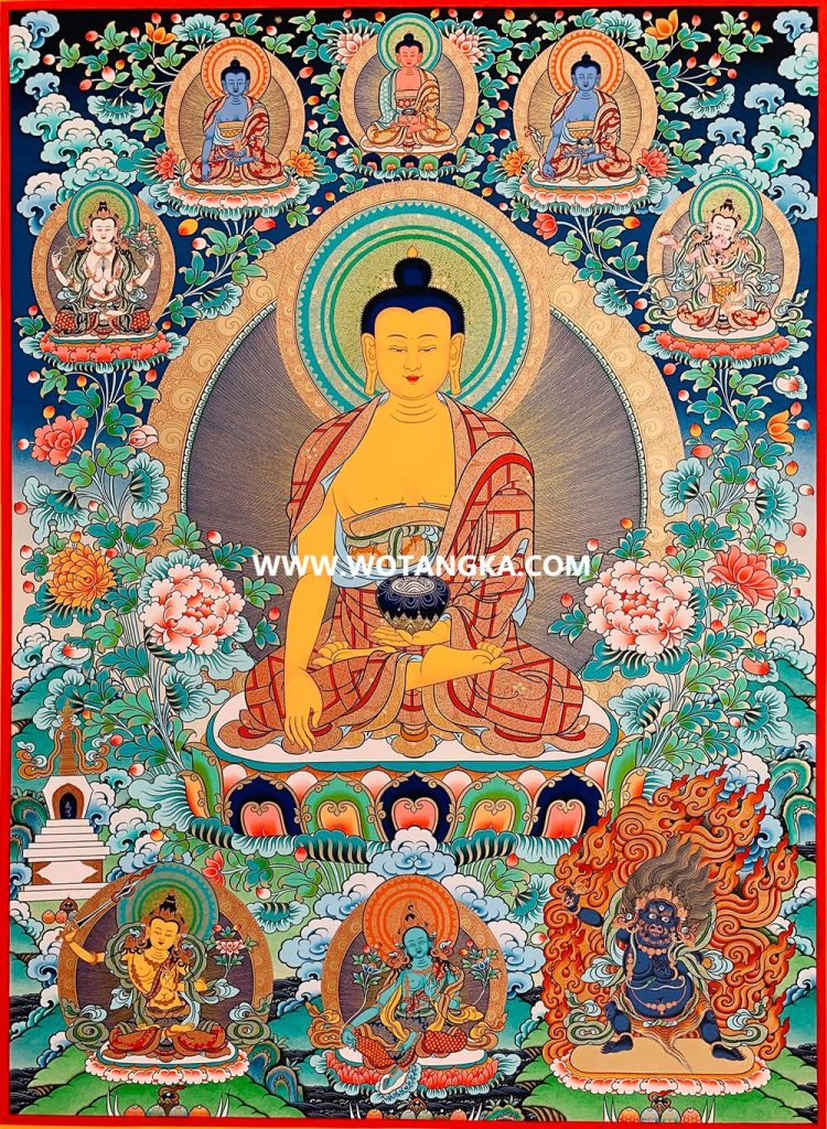 编号189-496731：彩绘唐卡-释迦牟尼佛（100*70CM左右）