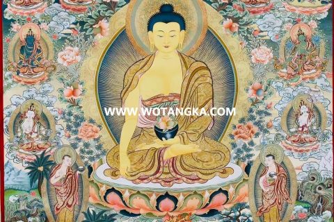 编号189-496824：彩绘唐卡-释迦牟尼佛（100*70CM左右）