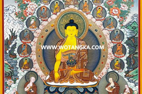 编号189-498237：彩绘唐卡-释迦牟尼佛·三十五佛（120*90CM左右）