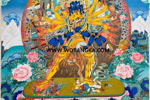 编号189-517839：彩绘唐卡-时轮金刚（60*40CM左右）