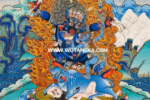 编号189-517842：彩绘唐卡-阎魔敌（60*40CM左右）