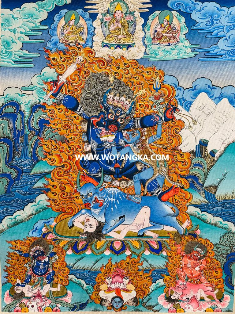 编号189-517842：彩绘唐卡-阎魔敌（60*40CM左右）