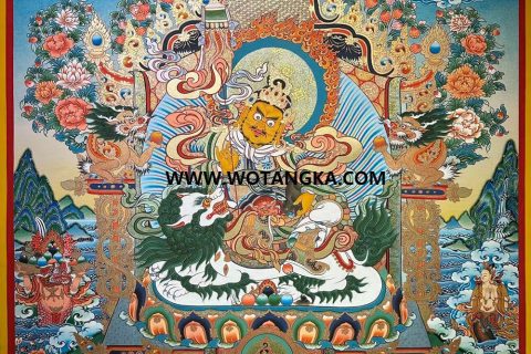 编号189-517936：彩绘唐卡-财宝天王· 五方财神（100*70CM左右）