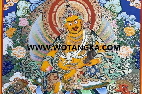 编号189-562843：彩绘唐卡-黄财神（60*45CM左右）