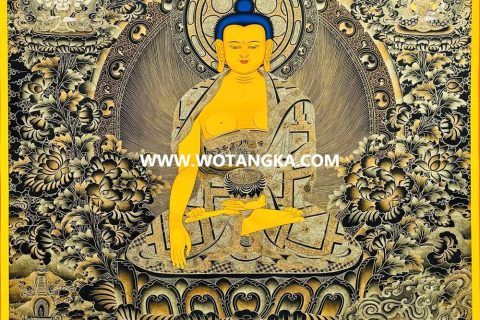 编号189-628459：彩绘唐卡-释迦牟尼佛（100*70CM左右）