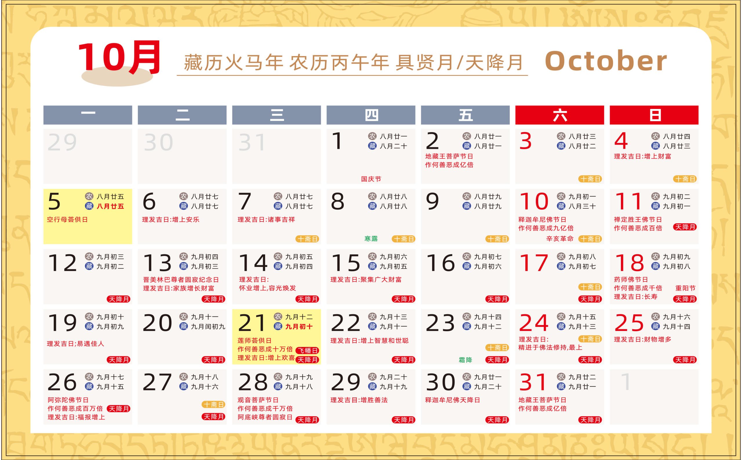 2025.11.28-藏历火马年（2026年）介绍与2026年藏历