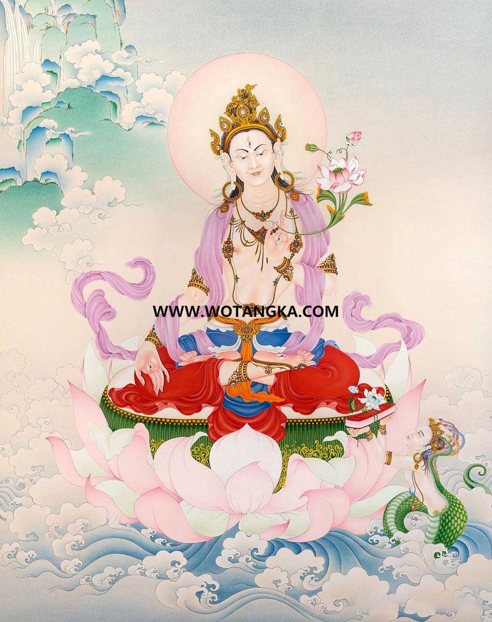 沃唐卡编号AC10392：白度母