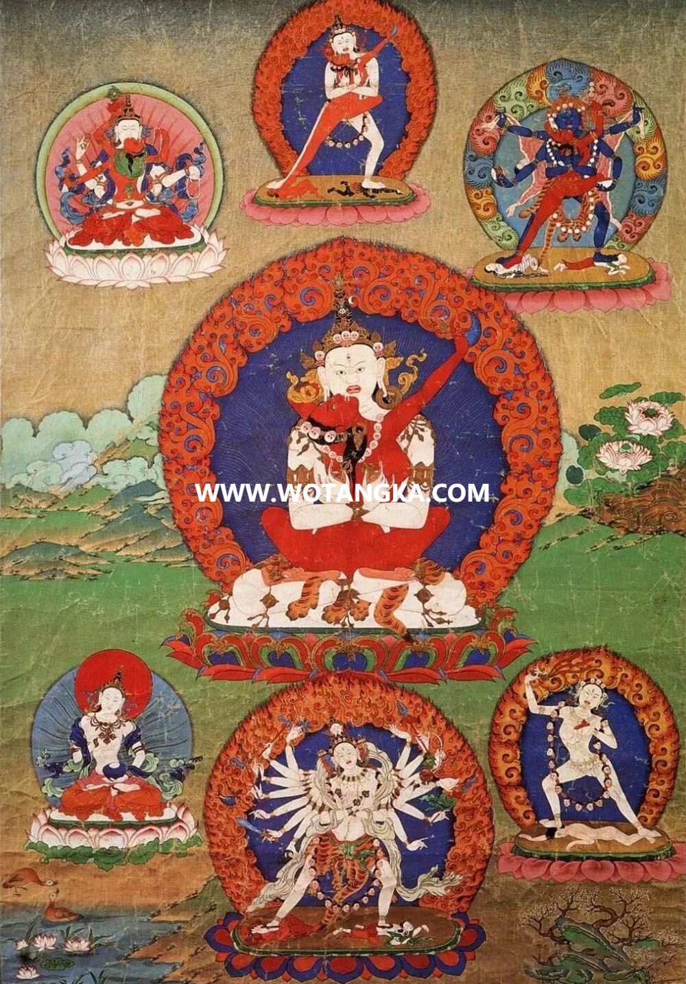 沃唐卡编号AC12534：白胜乐金刚