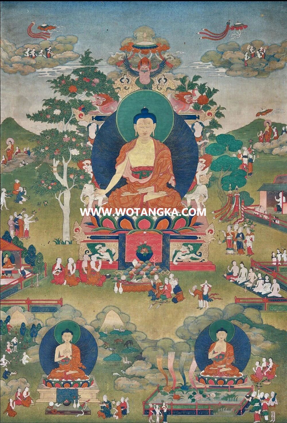 沃唐卡编号AC13425：三世佛