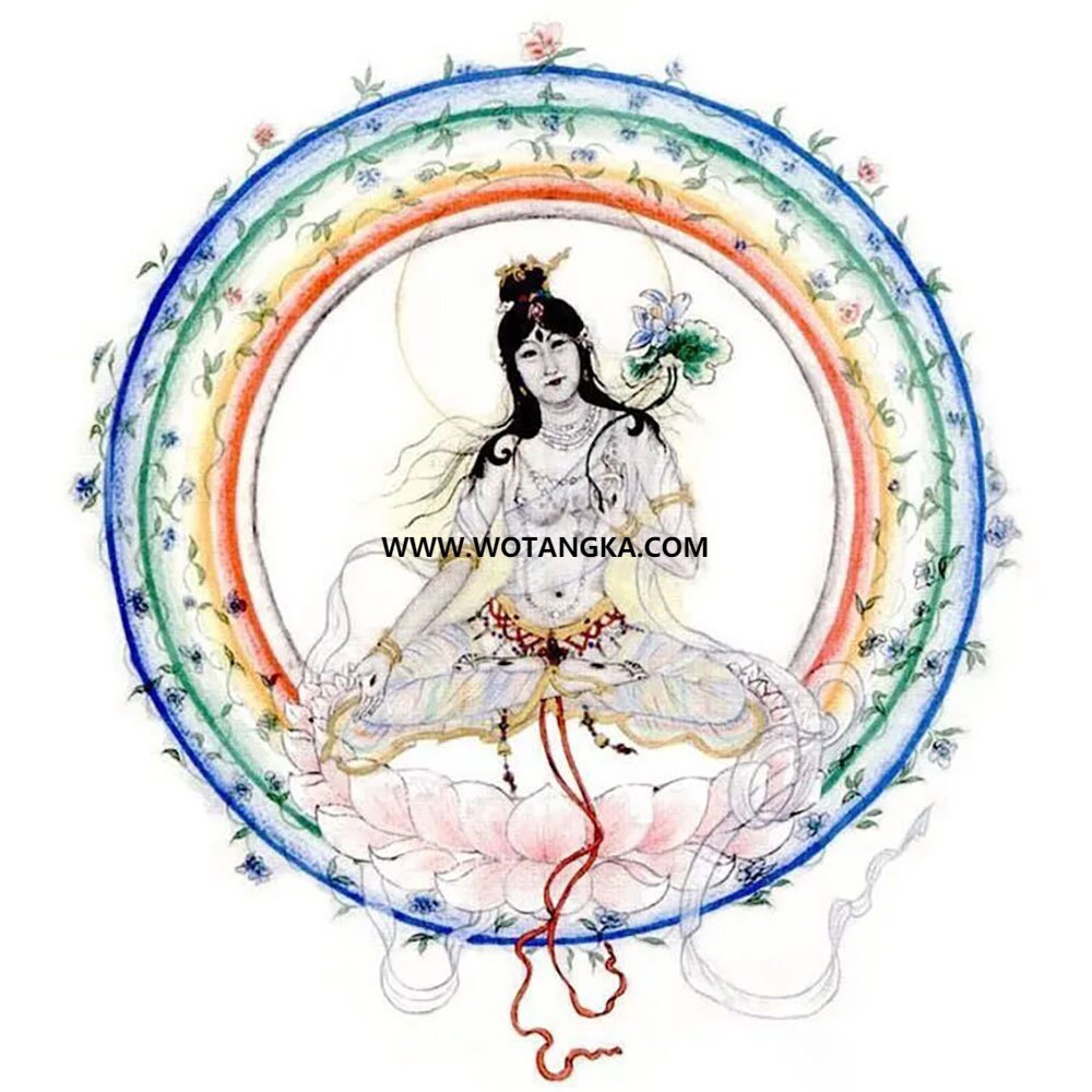 沃唐卡编号AC13758：白度母