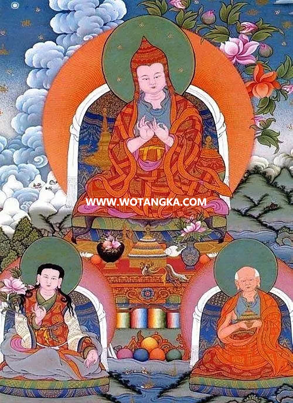 沃唐卡编号AC18472：噶当派祖师·阿底峡尊者