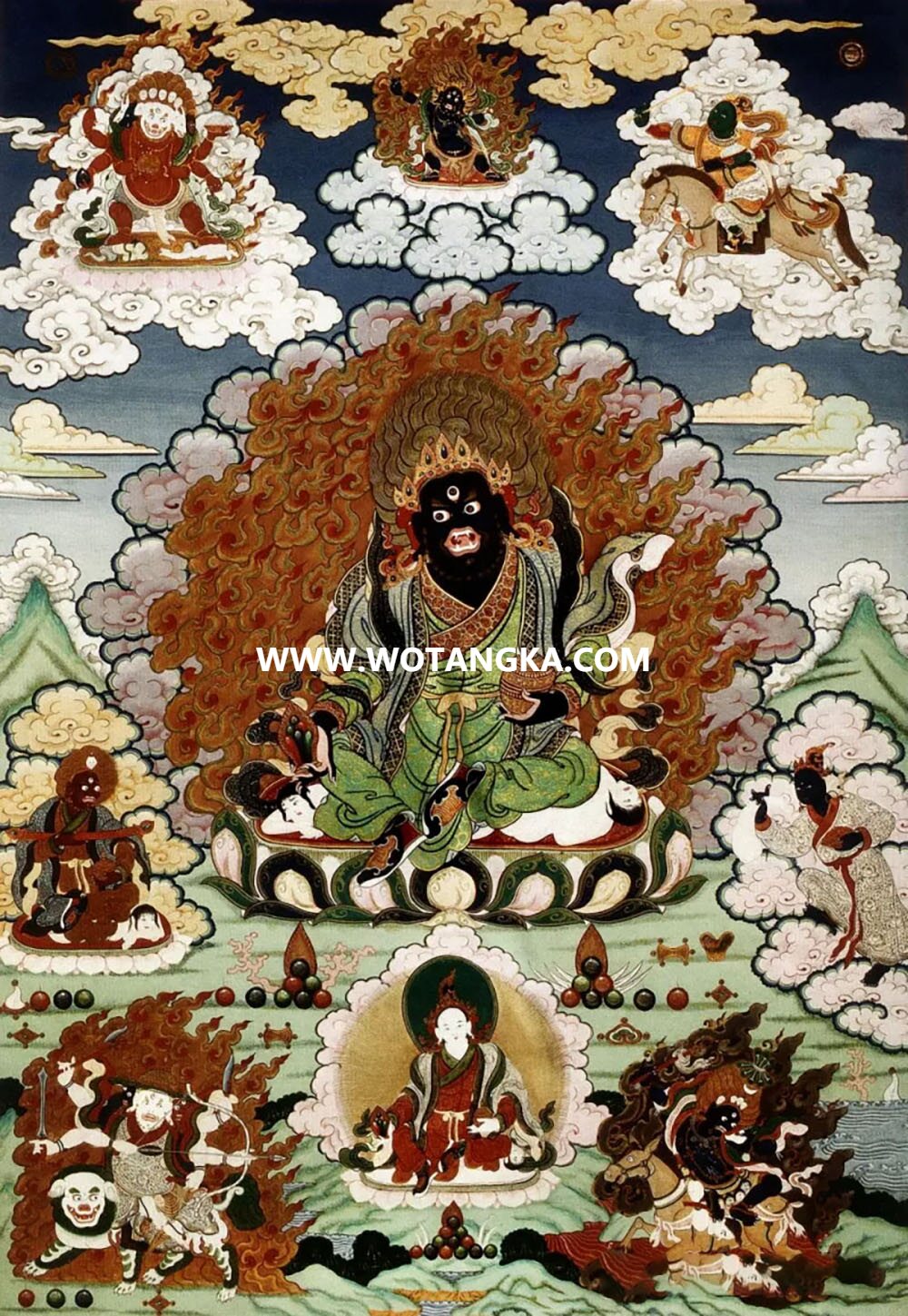 沃唐卡编号AC19527：尚龙护法