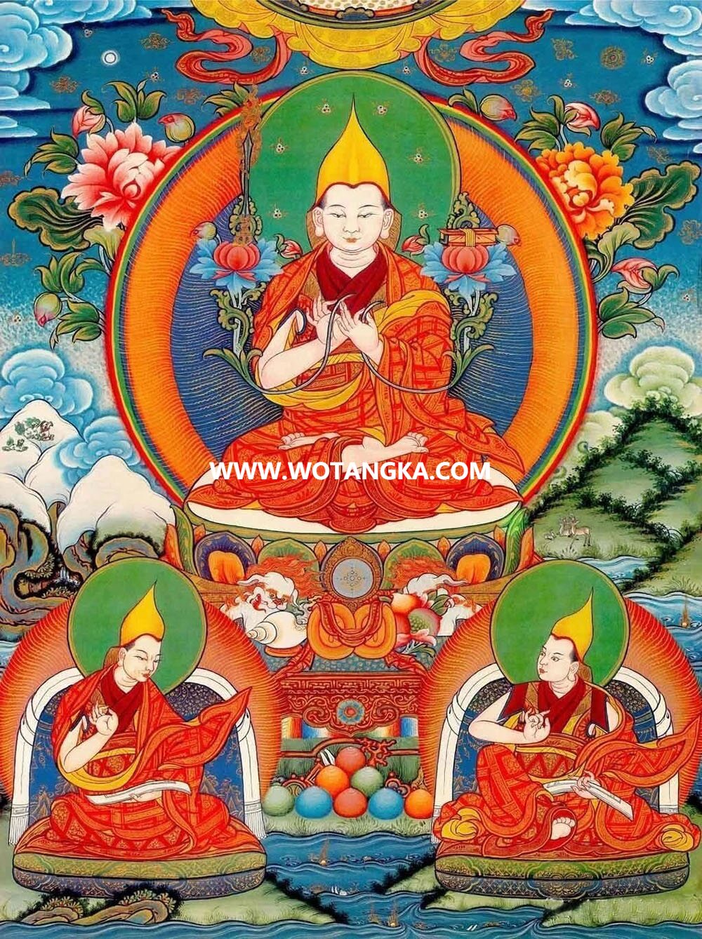 沃唐卡编号AC20653：宗喀巴大师