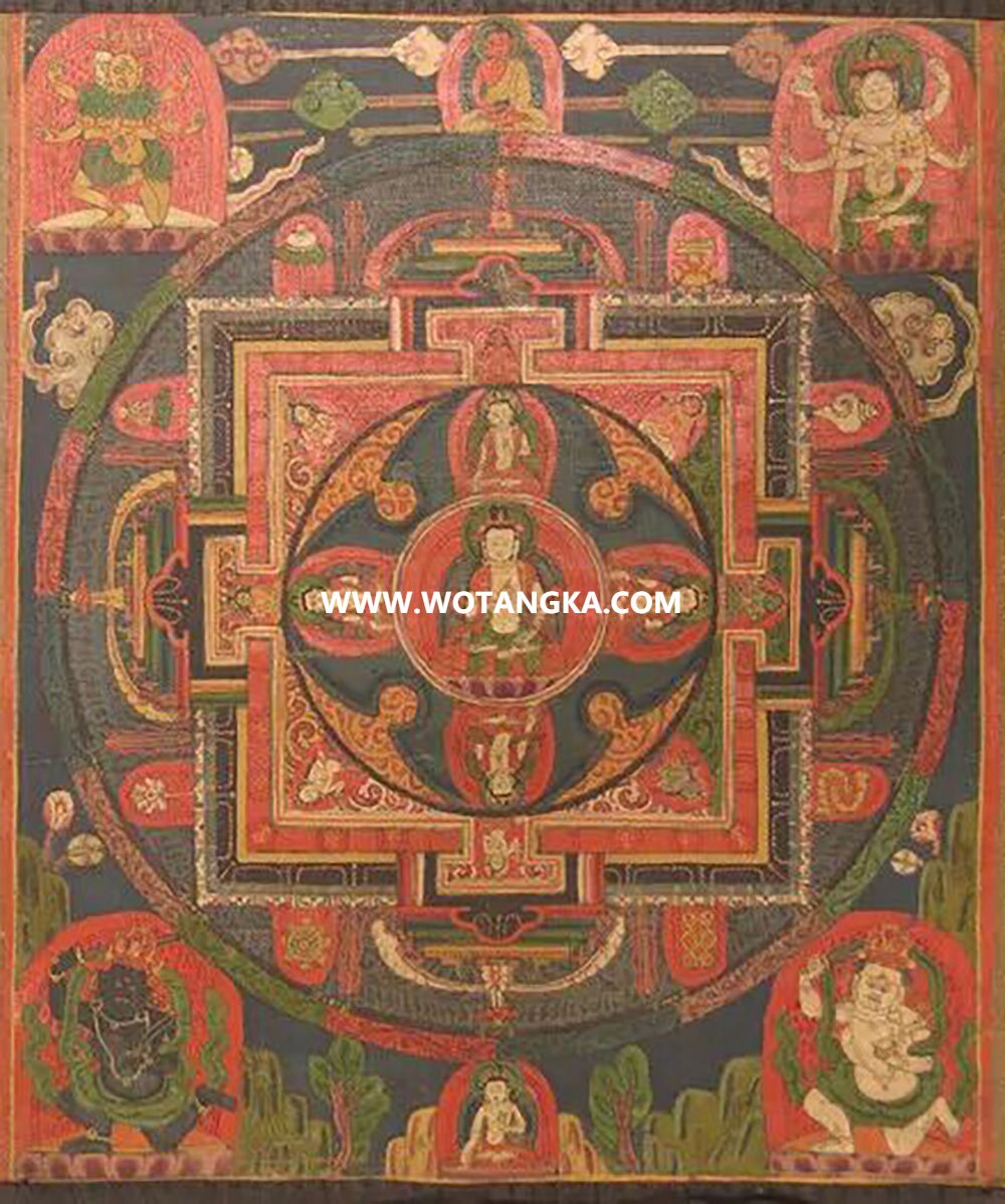 沃唐卡编号AC21035：大日如来曼茶罗