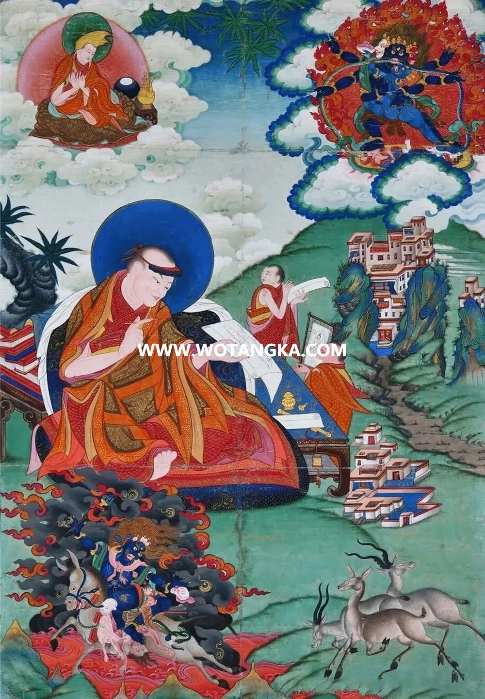 沃唐卡编号AC21346：八世达擦济咙活佛