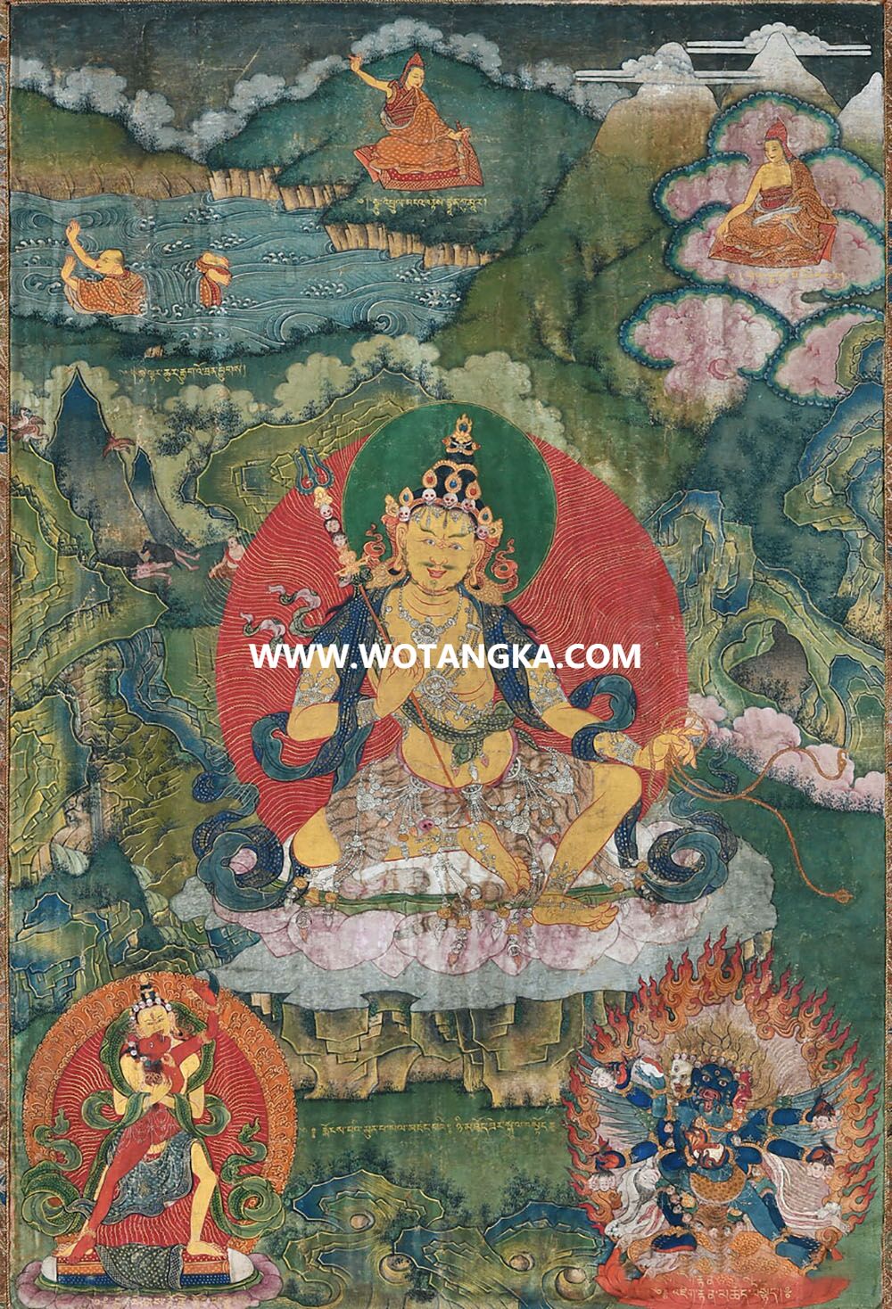 沃唐卡编号AC21543：古汝日光上师