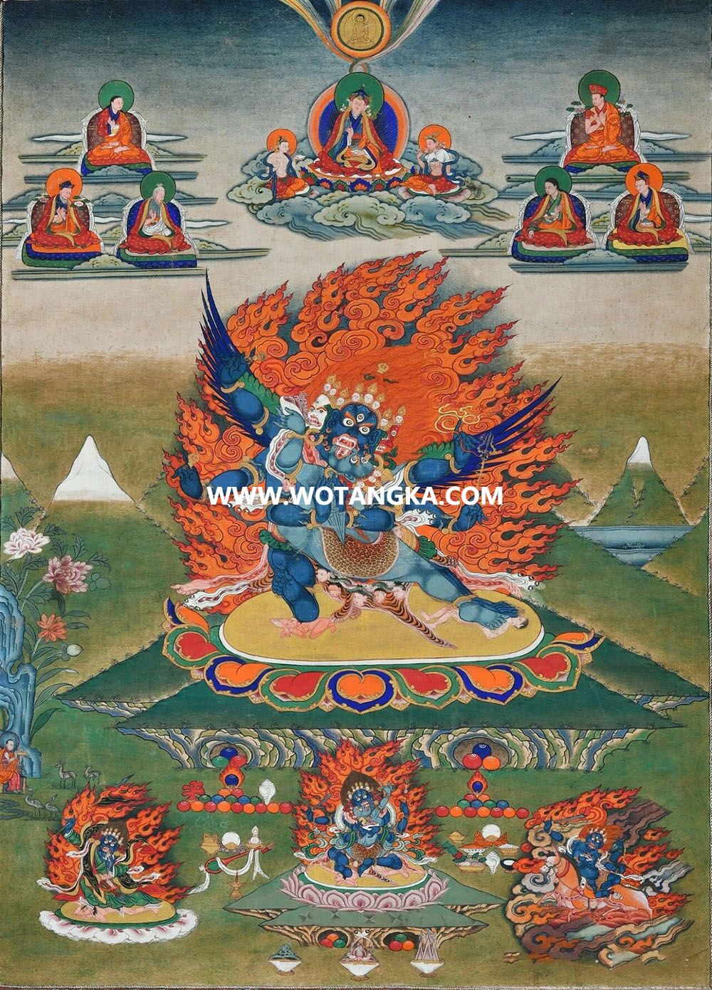 沃唐卡编号AC22145：普巴金刚