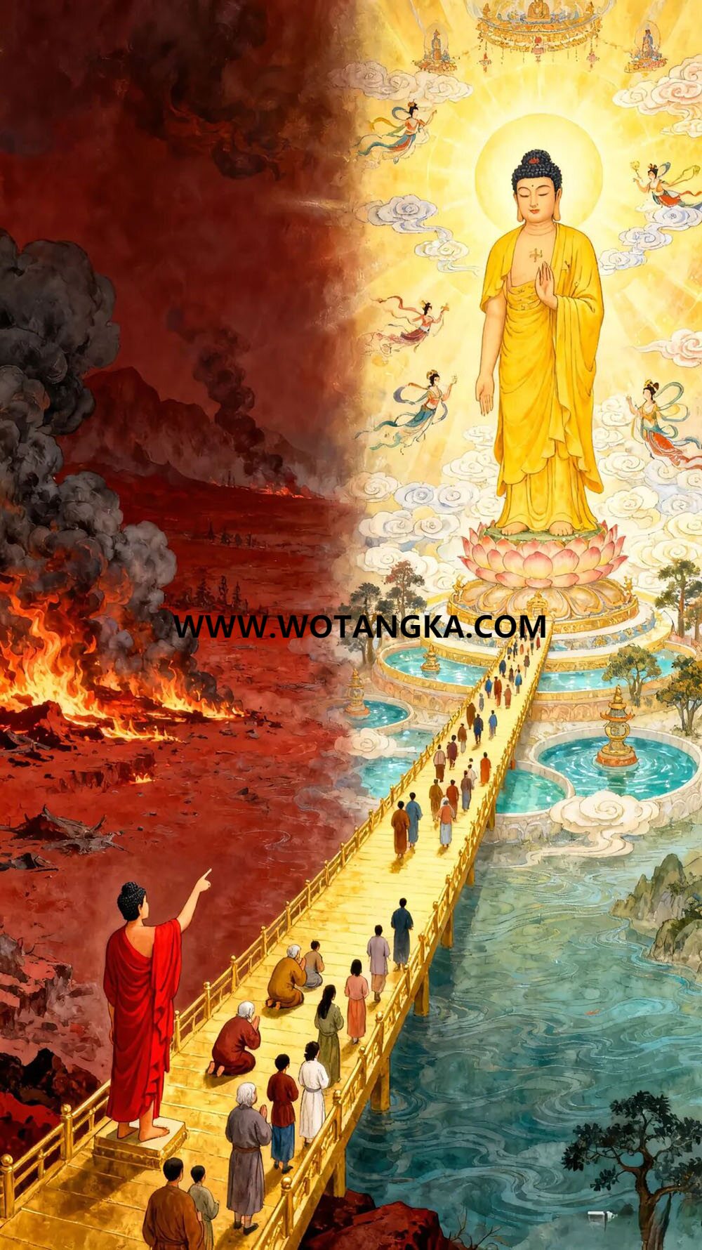 沃唐卡编号AC24153：西方接引图