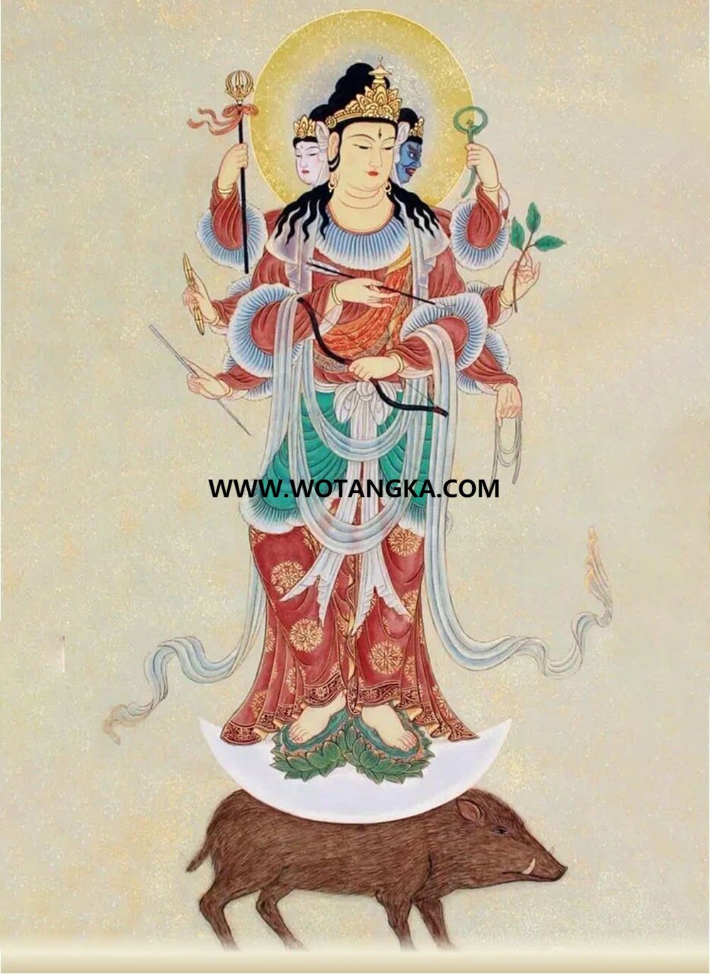 沃唐卡编号AC25343：摩利支天