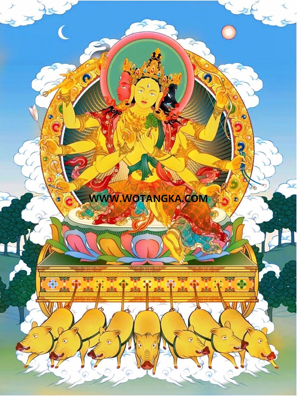 沃唐卡编号AC25365：摩利支天