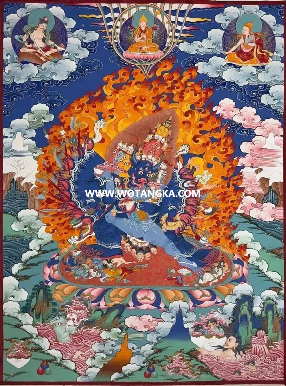 沃唐卡编号AC25378：大威德金刚