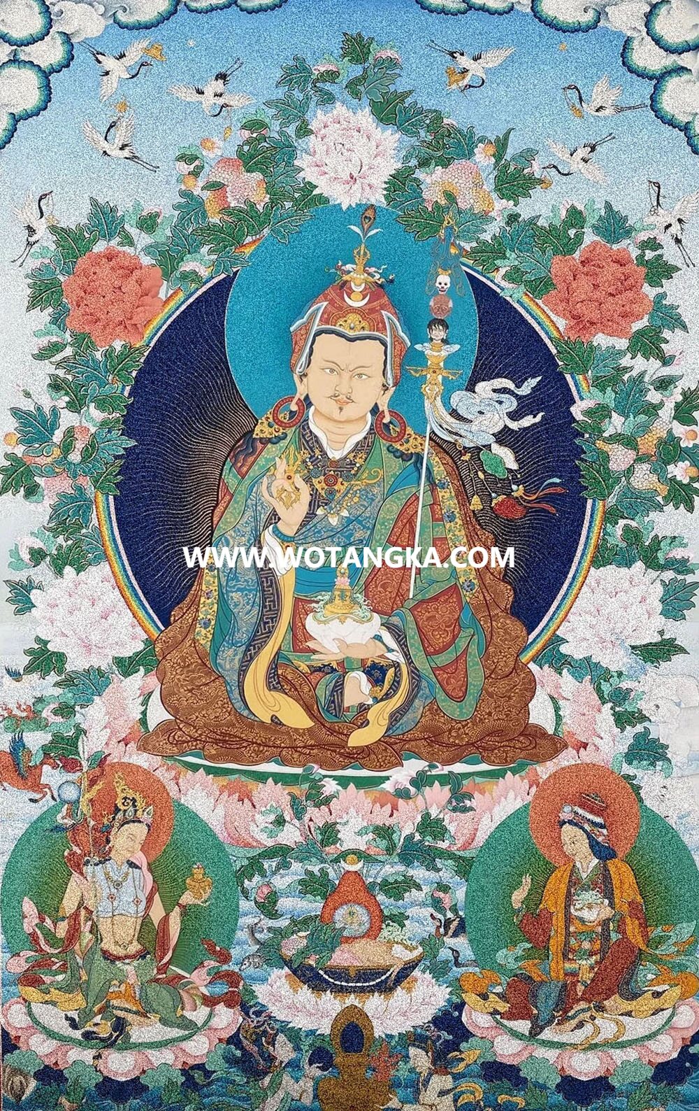 沃唐卡编号AC25384：莲花生大师