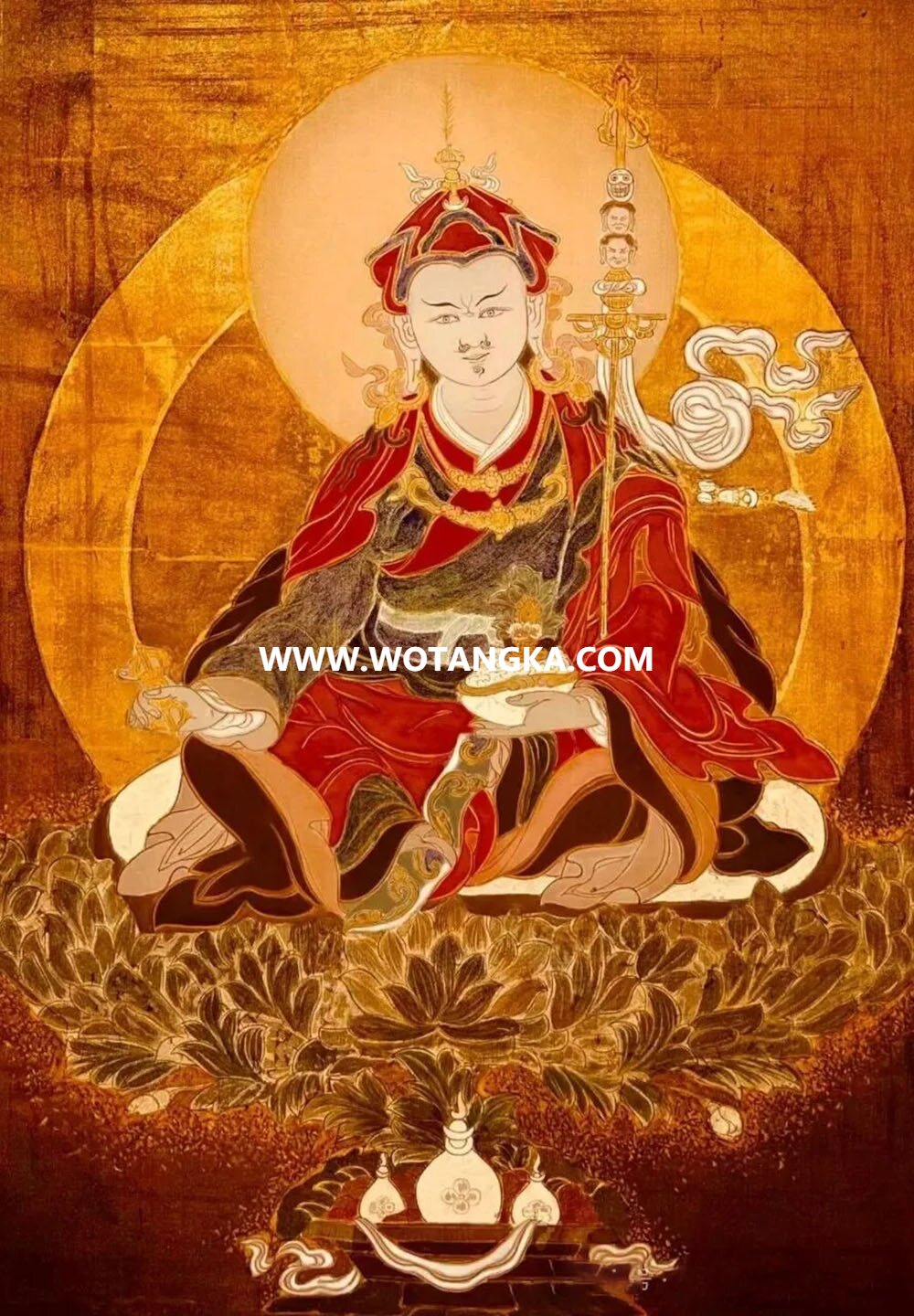 沃唐卡编号AC25397：莲花生大师