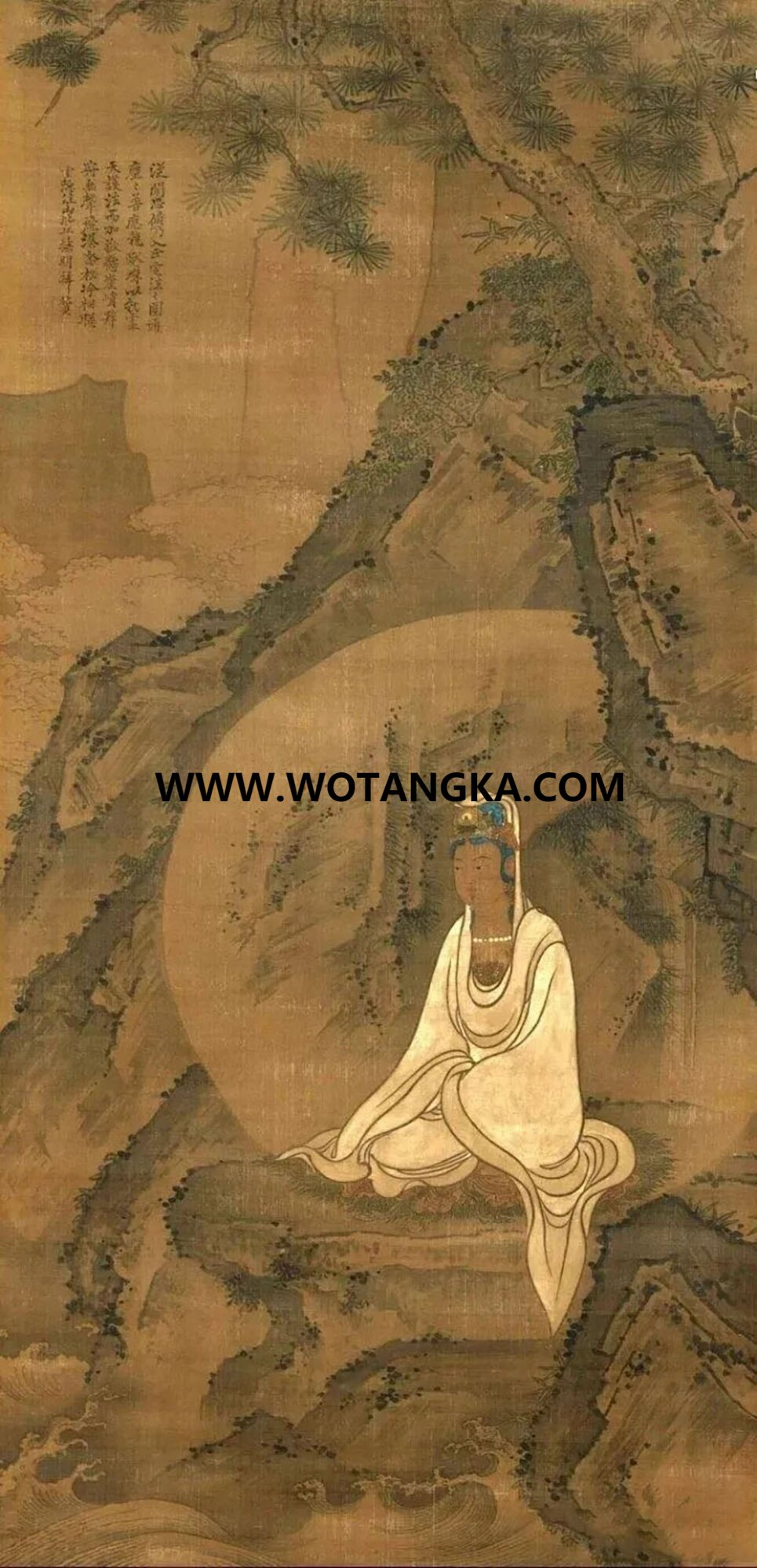 沃唐卡编号AC25431：白衣观音