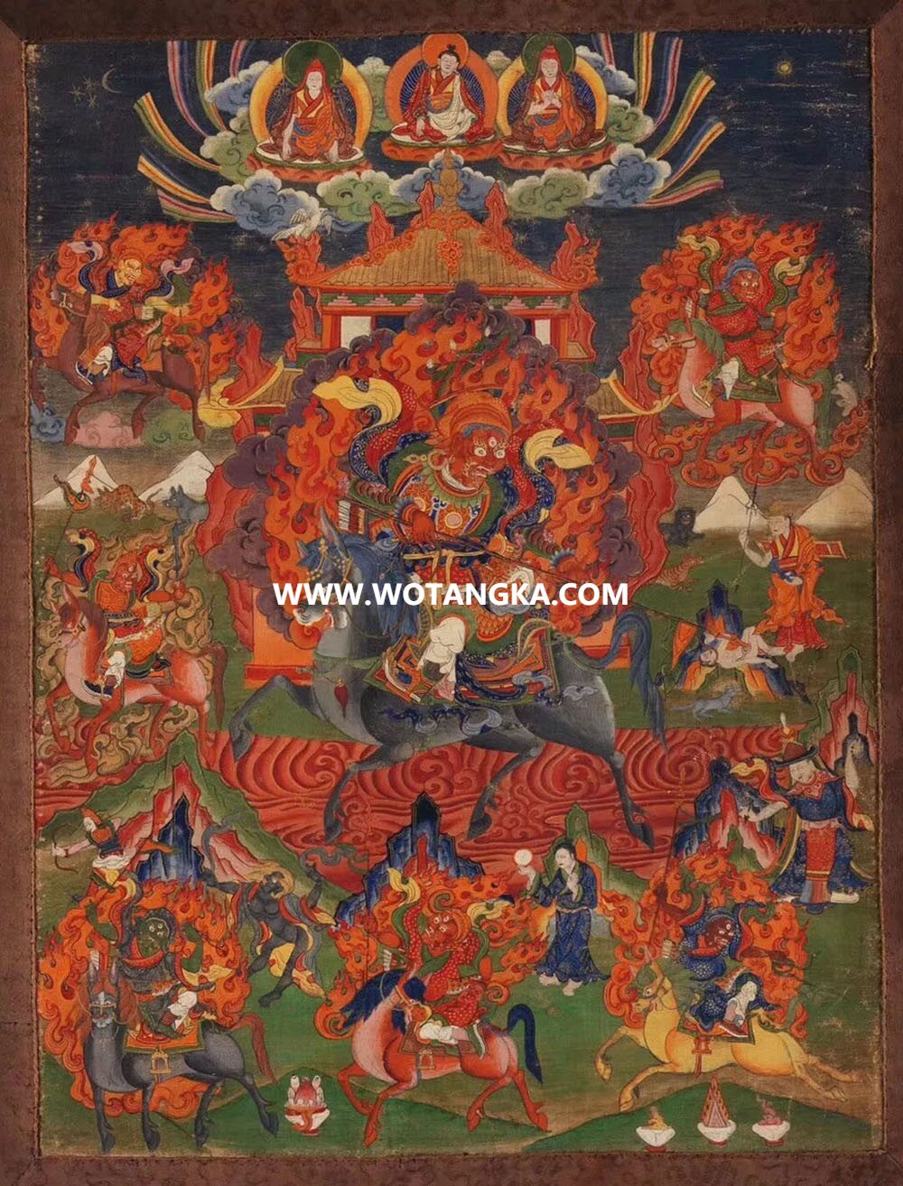 沃唐卡编号AC28416：紫玛尔护法