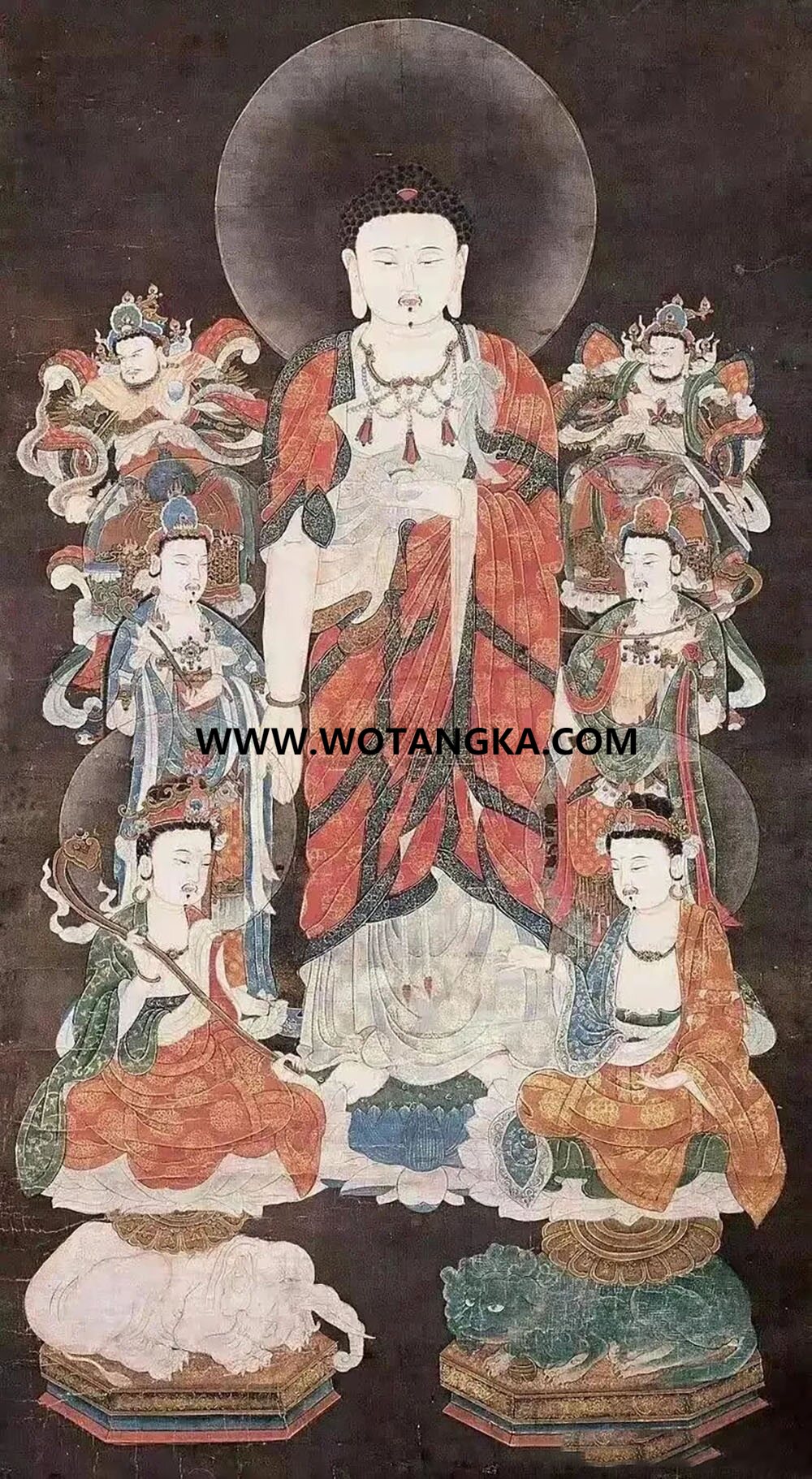 沃唐卡编号AC31524：华严三圣